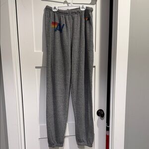 Aviator Nation Gray Sweatpants with Logo